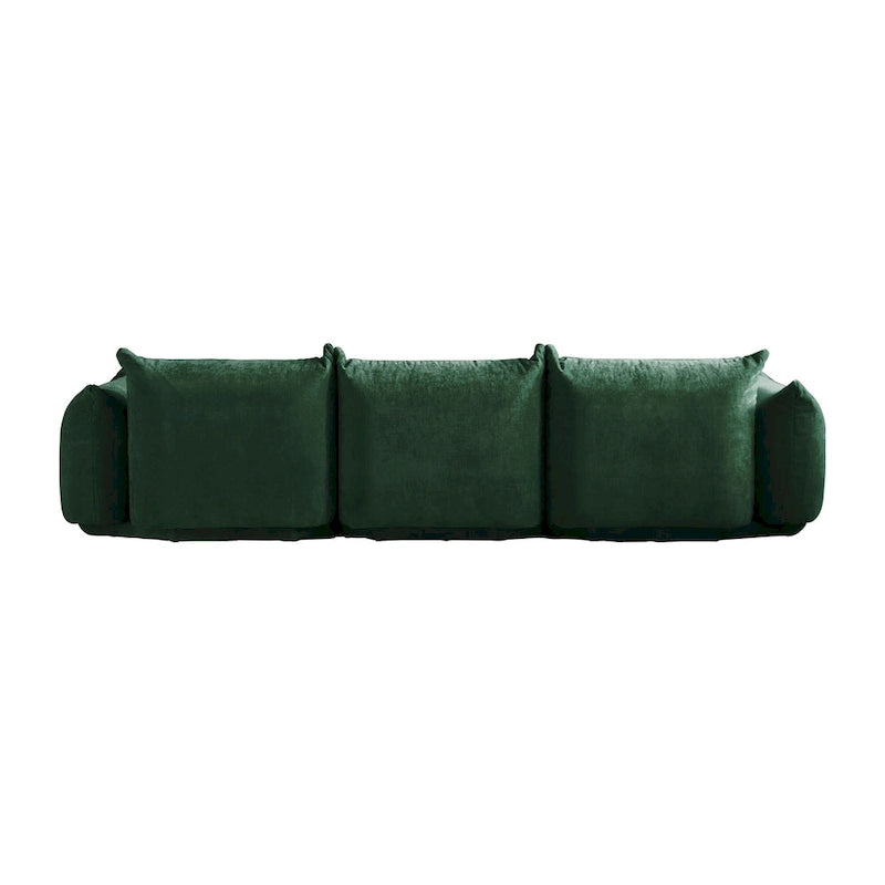 Black / Beige / Green / Orange L-Shape Modular Sectional Sofa with Ottoman, Semi-Firm, 2–3 Seater