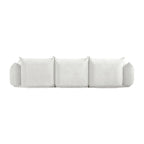 Black / Beige / Green / Orange L-Shape Modular Sectional Sofa with Ottoman, Semi-Firm, 2–3 Seater
