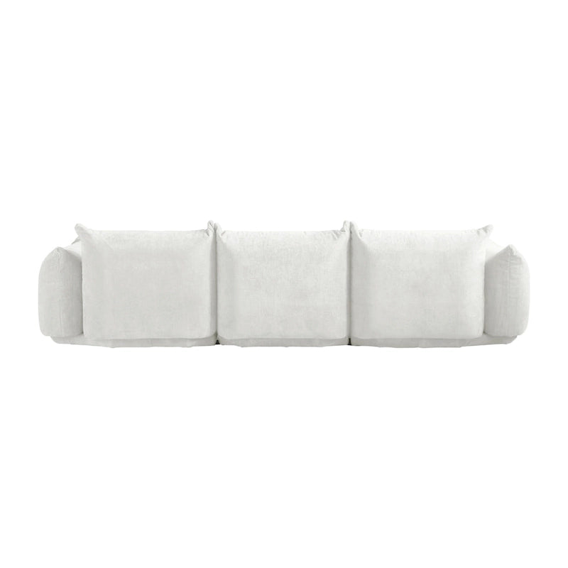 Black / Beige / Green / Orange L-Shape Modular Sectional Sofa with Ottoman, Semi-Firm, 2–3 Seater