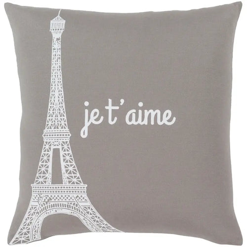 Artistic Weavers Ariella Medium Grey Je t'aime Poly Fill Throw Pillow (20 x 20)