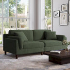 Corduroy 2-Seater Sofa – Orange / Gray / Green / Beige / Light Grey