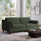 Corduroy 2-Seater Sofa – Orange / Gray / Green / Beige / Light Grey