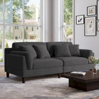 Corduroy 2-Seater Sofa – Orange / Gray / Green / Beige / Light Grey