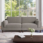 Corduroy 2-Seater Sofa – Orange / Gray / Green / Beige / Light Grey