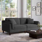 Corduroy 2-Seater Sofa – Orange / Gray / Green / Beige / Light Grey