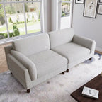 Corduroy 2-Seater Sofa – Orange / Gray / Green / Beige / Light Grey