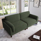 Corduroy 2-Seater Sofa – Orange / Gray / Green / Beige / Light Grey