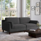 Corduroy 2-Seater Sofa – Orange / Gray / Green / Beige / Light Grey
