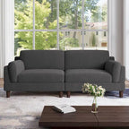 Corduroy 2-Seater Sofa – Orange / Gray / Green / Beige / Light Grey