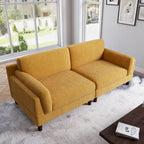 Corduroy 2-Seater Sofa – Orange / Gray / Green / Beige / Light Grey