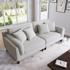 Corduroy 2-Seater Sofa – Orange / Gray / Green / Beige / Light Grey