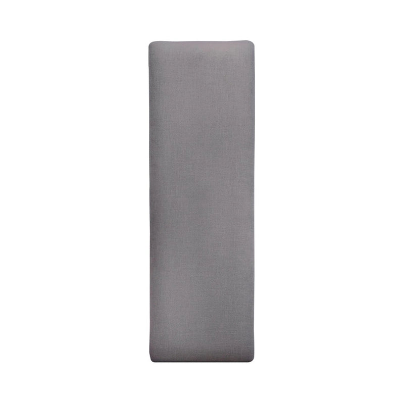 Espresso / Grey Upholstered Dining Bench, Seats 2, Transitional Style