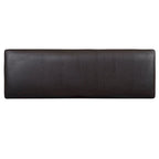 Espresso / Grey Upholstered Dining Bench, Seats 2, Transitional Style