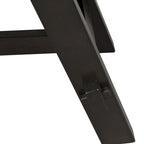 Espresso / Grey Upholstered Dining Bench, Seats 2, Transitional Style