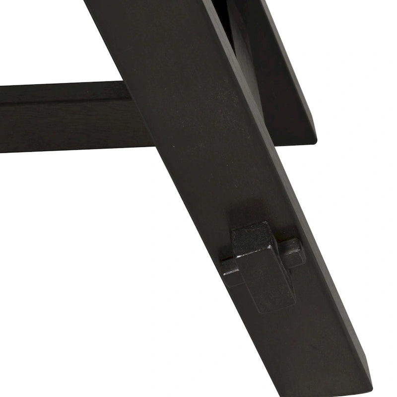 Espresso / Grey Upholstered Dining Bench, Seats 2, Transitional Style