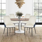 Faux Leather Dining Chair, Set of 2, Multi-Color, Seats 2
