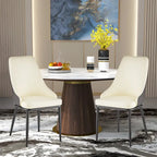 Faux Leather Dining Chair, Set of 2, Multi-Color, Seats 2