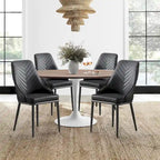 Faux Leather Dining Chair, Set of 2, Multi-Color, Seats 2