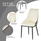 Faux Leather Dining Chair, Set of 2, Multi-Color, Seats 2