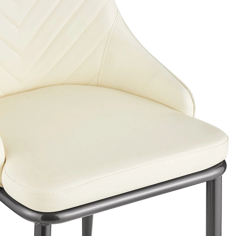 Faux Leather Dining Chair, Set of 2, Multi-Color, Seats 2