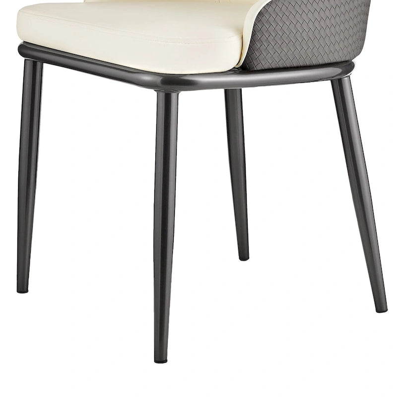 Faux Leather Dining Chair, Set of 2, Multi-Color, Seats 2