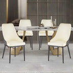 Faux Leather Dining Chair, Set of 2, Multi-Color, Seats 2