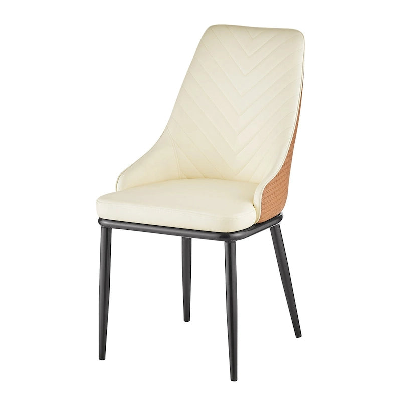 Faux Leather Dining Chair, Set of 2, Multi-Color, Seats 2