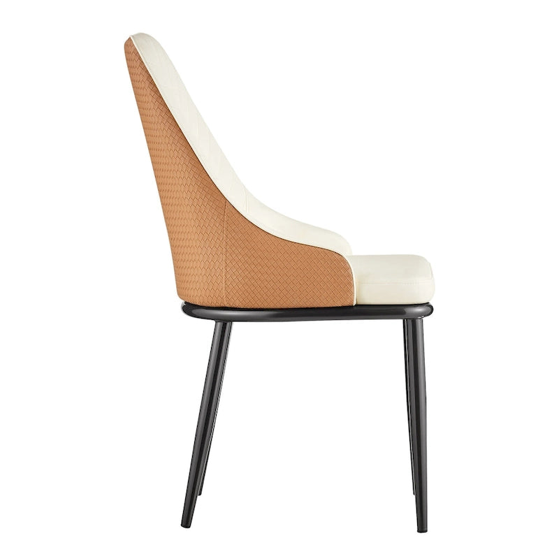 Faux Leather Dining Chair, Set of 2, Multi-Color, Seats 2