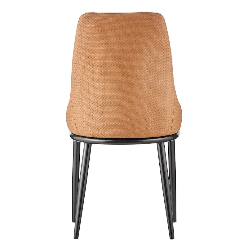 Faux Leather Dining Chair, Set of 2, Multi-Color, Seats 2