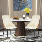 Faux Leather Dining Chair, Set of 2, Multi-Color, Seats 2