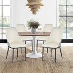 Faux Leather Dining Chair, Set of 2, Multi-Color, Seats 2