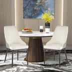 Faux Leather Dining Chair, Set of 2, Multi-Color, Seats 2