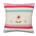 Cojín Decorativo de Algodón Dixie con Apliques de 16 Pulgadas