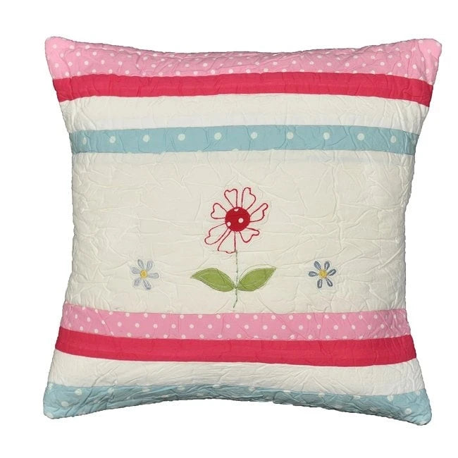 Cojín Decorativo de Algodón Dixie con Apliques de 16 Pulgadas