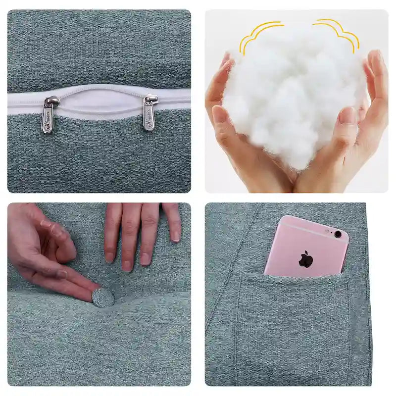 Almohada de Lectura con Respaldo en Cuña para Niños, Cabecero para Cama Individual
