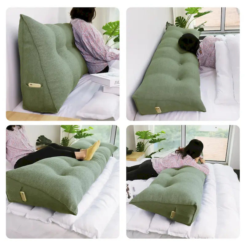 Almohada de Lectura con Respaldo en Cuña para Niños, Cabecero para Cama Individual