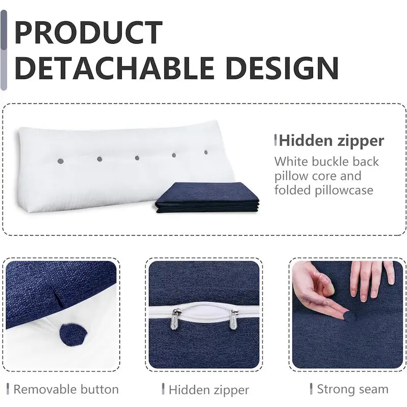 Almohada de Lectura con Respaldo en Cuña para Niños, Cabecero para Cama Individual