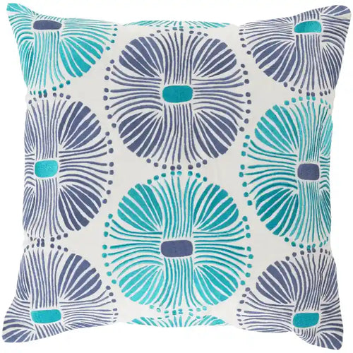 18-inch Poly or Feather Down Filled Decorative Damien Allium Throw Pillow