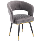 Grey/Blue/Green Velvet Swivel Armchair with Gold Legs, Set of 2