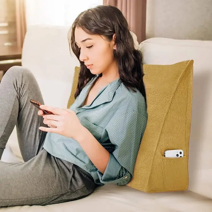 Respaldo multiusos con cuña de lectura, cojín decorativo para litera de dormitorio