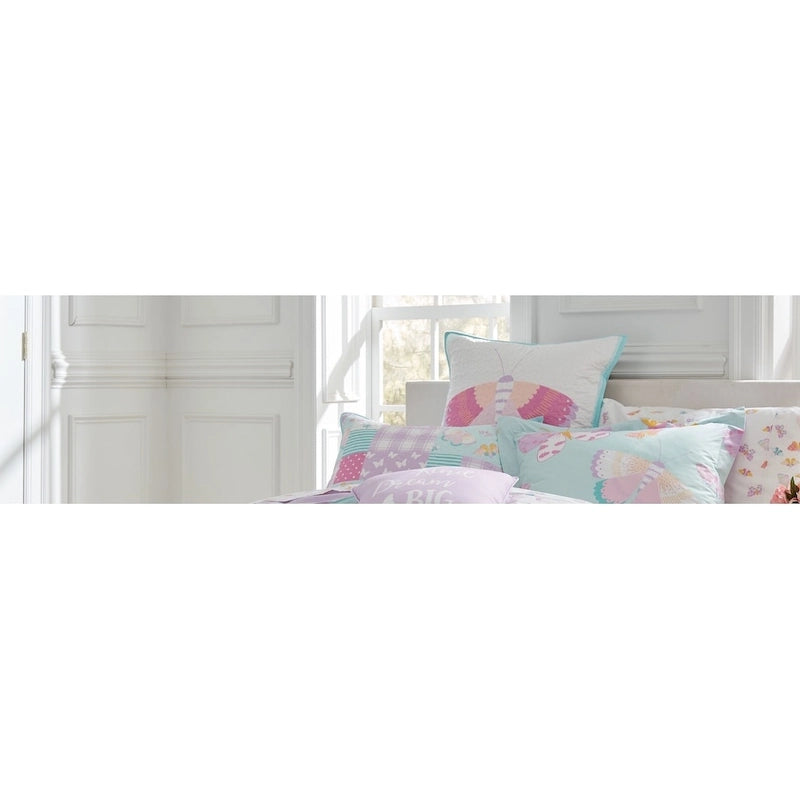 Fundas de almohada europeas acolchadas de algodón con hadas mariposa