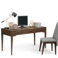 Solid Rubberwood Mid-Century Writing Desk, 60 in., 1 Person