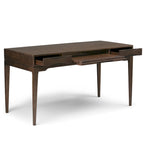 Solid Rubberwood Mid-Century Writing Desk, 60 in., 1 Person