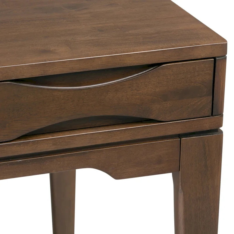 Solid Rubberwood Mid-Century Writing Desk, 60 in., 1 Person