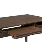 Solid Rubberwood Mid-Century Writing Desk, 60 in., 1 Person