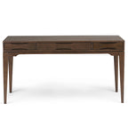 Solid Rubberwood Mid-Century Writing Desk, 60 in., 1 Person