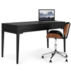 Solid Rubberwood Mid-Century Writing Desk, 60 in., 1 Person