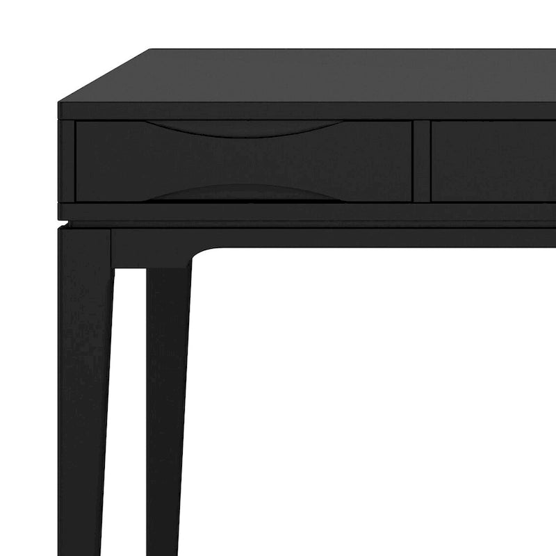 Solid Rubberwood Mid-Century Writing Desk, 60 in., 1 Person