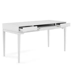 Solid Rubberwood Mid-Century Writing Desk, 60 in., 1 Person
