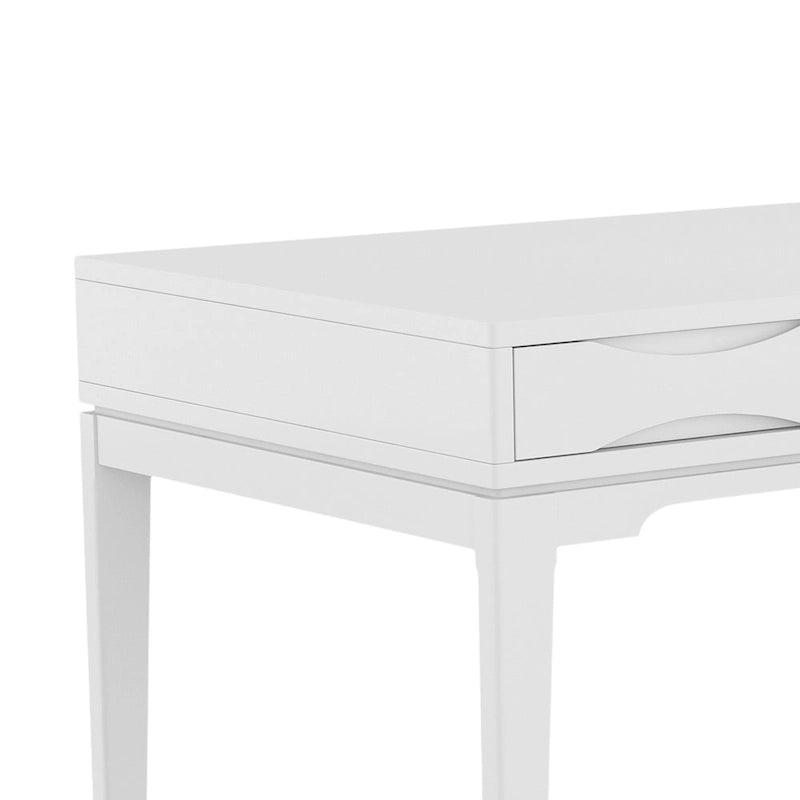 Solid Rubberwood Mid-Century Writing Desk, 60 in., 1 Person